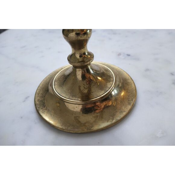 Solid brass menorahs - pair of 2 - heavy - rotating sections - Picture 5 of 9